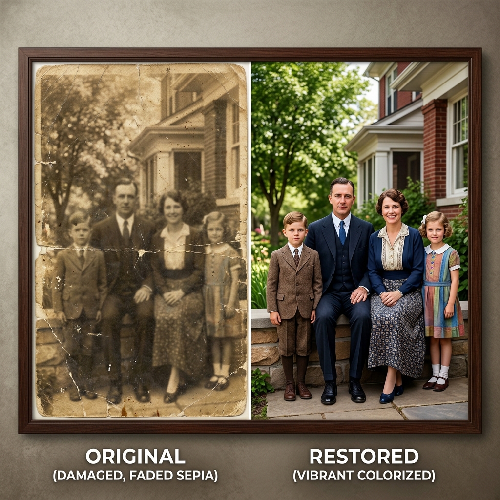 Photo Restoration Before and After